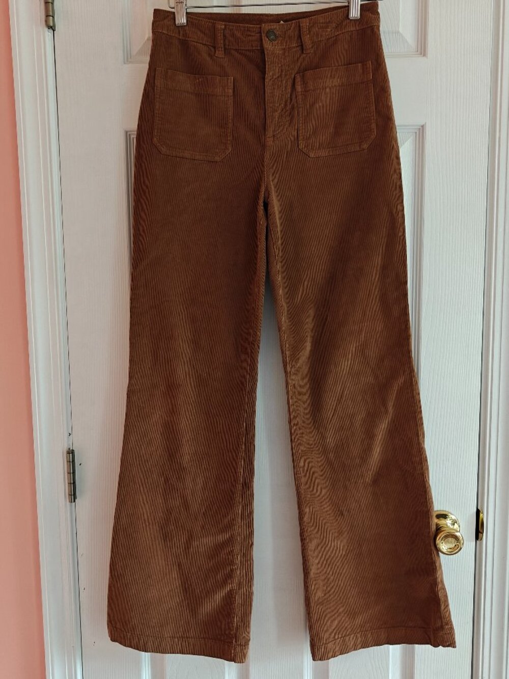 FAHERTY Corduroy Stretch Flared Pants Women's Size 27 Rust